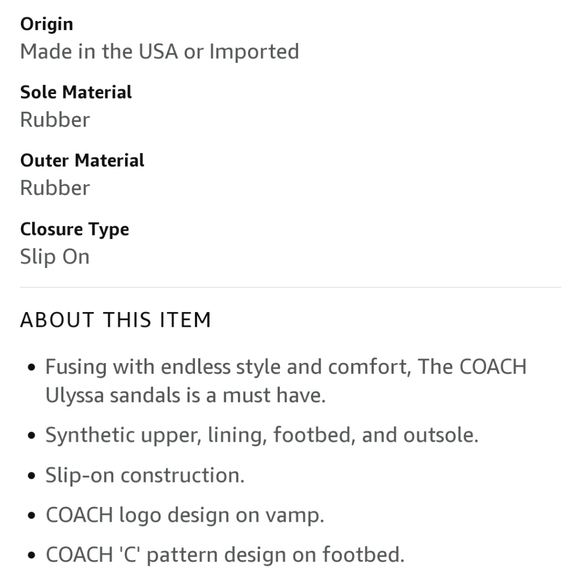 New 10 Coach Dark Gold Ulyssa Rubber Slide Sandals! - Picture 3 of 10